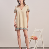 Oyster - Embroidered Mini Dress
