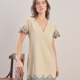 Oyster - Embroidered Mini Dress