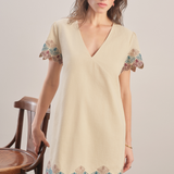 Oyster - Embroidered Mini Dress