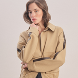 Urban - Leather Trimmed Bomber Jacket