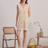 Boho - Embroidered Mini Dress