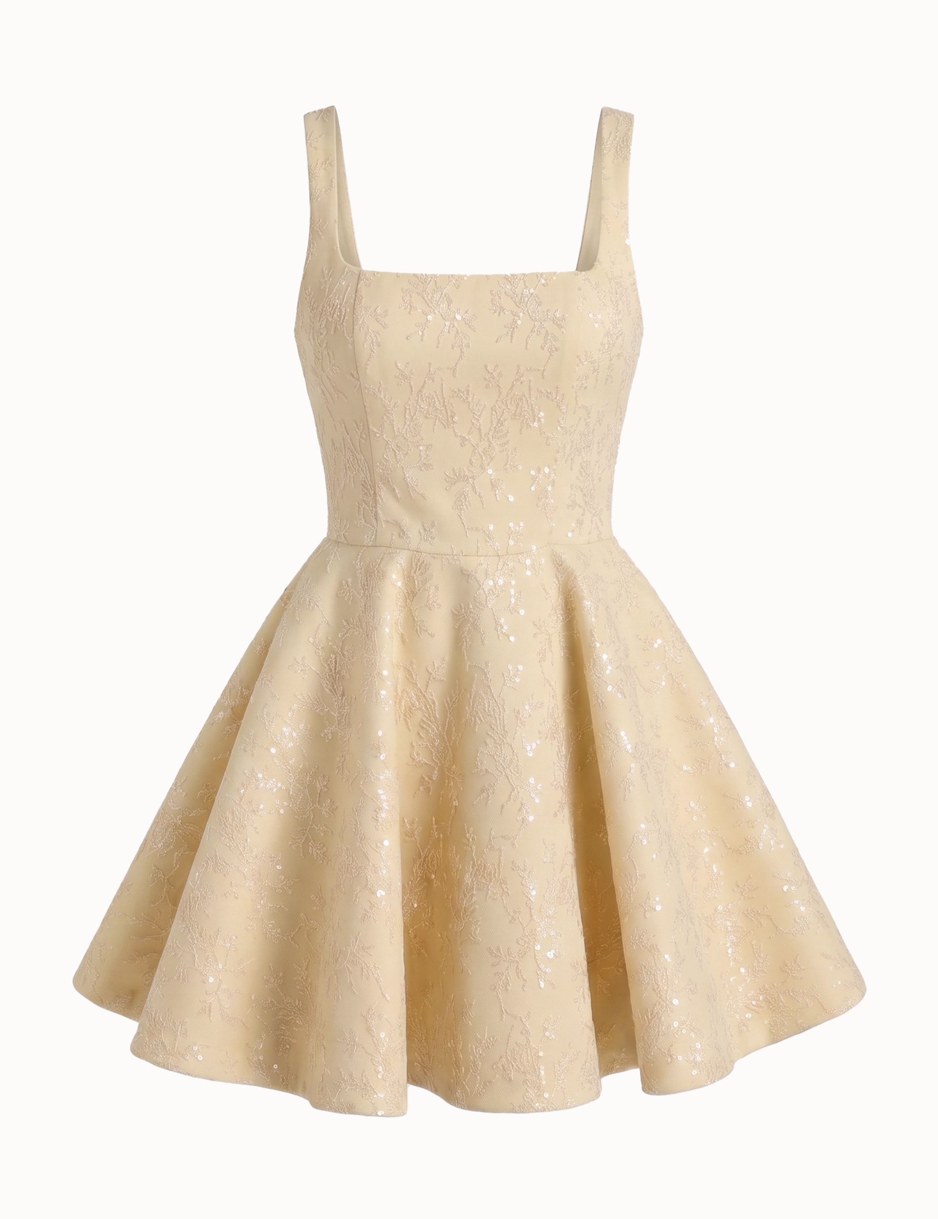 butter yellow sequin dress Gwen Maxi Dress ~ Yellow Shimmery Sequins XS