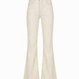 Flared High Rise Ecru Jeans