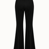 Black Velvet Flared Trousers