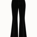 Black Velvet Flared Trousers