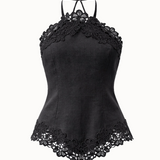 Midnight Bloom - Embroidered Top