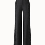 Midnight Bloom - Embroidered Pants