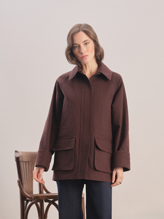 Urban - Waxed Canvas Jacket / Chocolate Brown