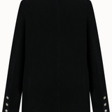 Velvet Double-Breasted Blazer