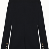 Tailored Double-Breasted Blazer with Satin Lining